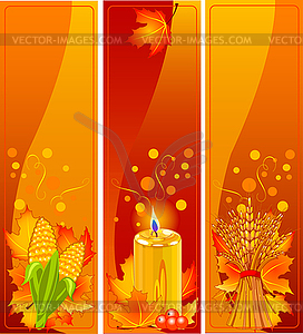 Vertical Harvest Banners - vector clipart