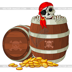 Pirate skeleton - vector image