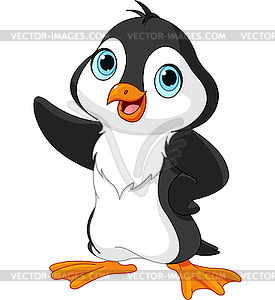 Cartoon penguin - vector image