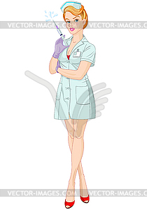 Sexy Nurse - векторизованный клипарт