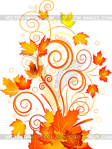 Autumn swirl - vector clipart