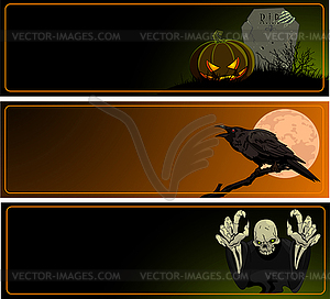 Halloween Banners - vector clip art