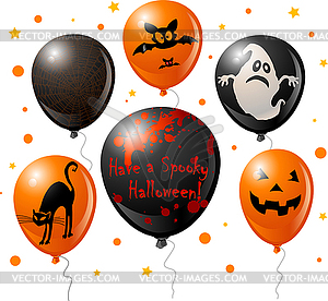 Halloween balloon set - vector clip art