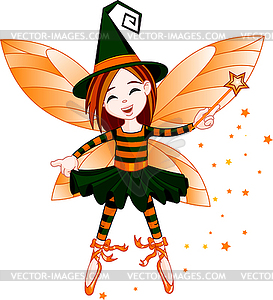 Halloween cute fairy - vector image