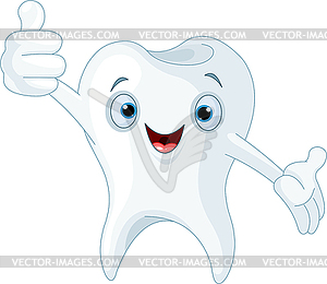 Cartoon tooth - vector clipart