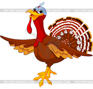 Cartoon turkey - vector clipart