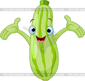 Squash Presenting Something - vector clipart