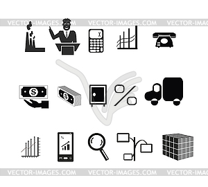 Icons on the topic of production  - vector EPS clipart