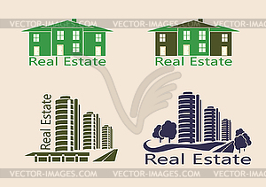 Real estate logo , icons .  - vector EPS clipart