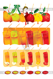 Juice set - vector clipart