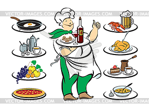 Cook meals - vector image