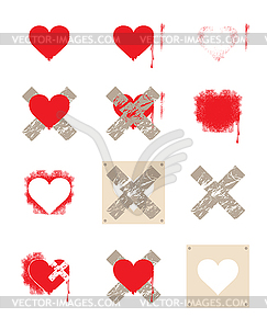 Set of hearts - vector clipart