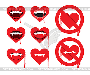 Vampire heart - vector clipart