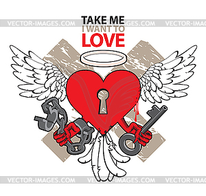 Take me - vector clipart