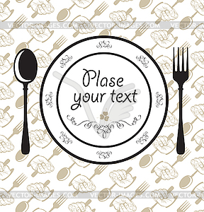 Plate napkin - vector image