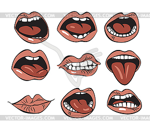 Set mouths - vector clip art