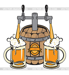 Barrel of beer - vector clipart