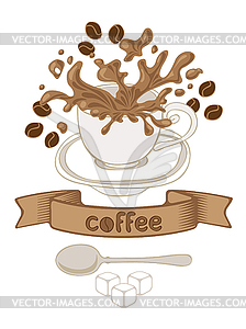 Ложки кофе - векторное изображение EPS