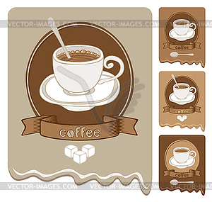 Coffee label - vector image
