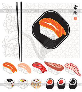 Japanese cuisine - vector image