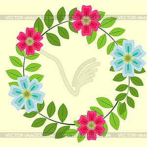 Floral frame - vector clipart