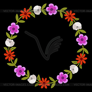 Floral frame - vector clip art