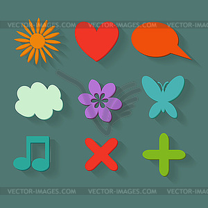 Icons set - vector clip art