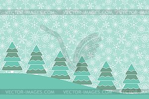 Trees background - vector clipart / vector image
