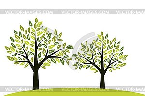Деревья - векторный графический клипарт