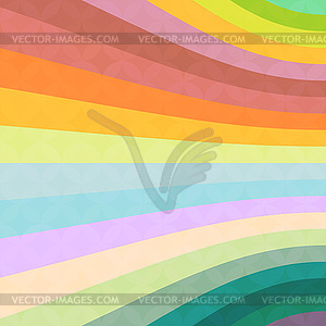 Abstract background with curvy multicolored stripes - stock vector clipart