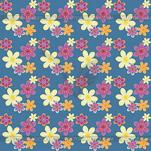 Multicolored floral pattern - vector clipart