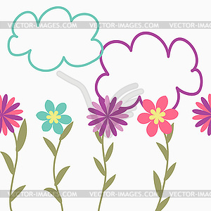 Floral card - vector image