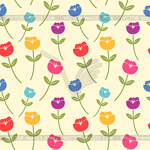 Seamless floral pattern - vector clipart