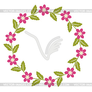 Floral wreath - vector clipart