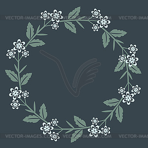 Floral wreath - vector clipart