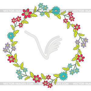 Floral wreath - vector EPS clipart