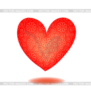 Red heart - vector clipart