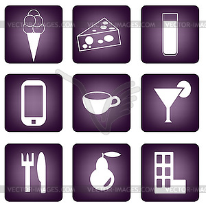 Icons set - vector clip art