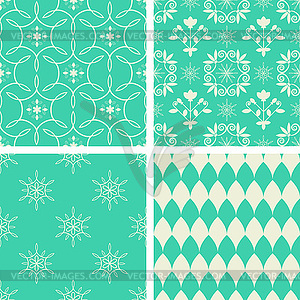 Floral and geometric patterns - vector clip art