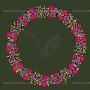 Floral wreath - vector EPS clipart