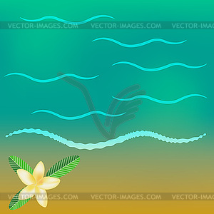 Sea card - vector clipart