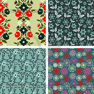 Seamless patterns - vector clip art