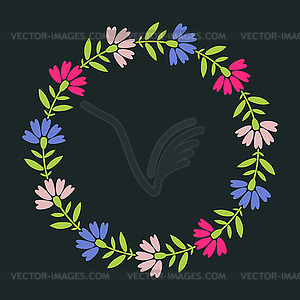 Floral frame - vector clip art