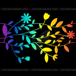 Floral card - vector image