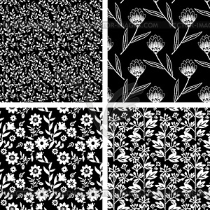 Seamless patterns - vector clipart