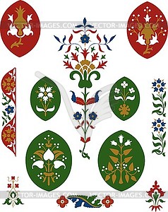 Set of floral ornaments - vector clip art