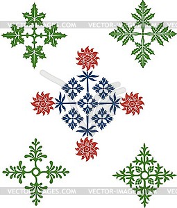 Set of floral ornaments - vector image