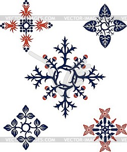 Set of floral ornaments - vector clipart