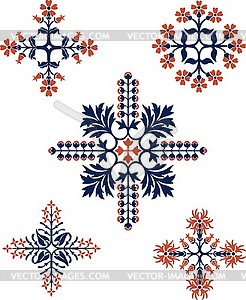 Set of floral ornaments - vector image