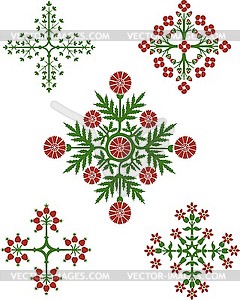 Set of floral ornaments - vector clipart